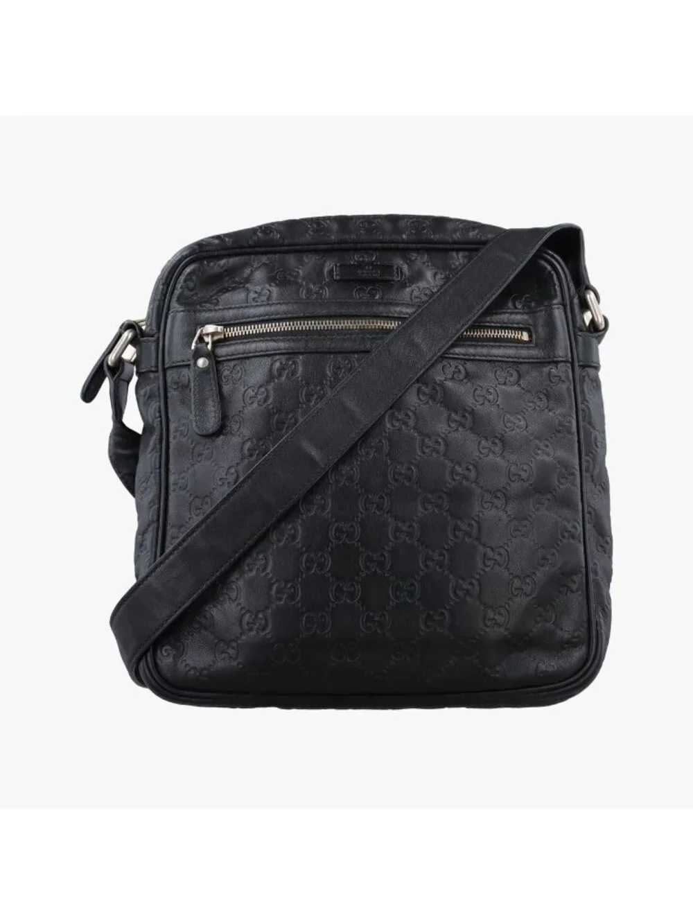 Gucci GG Supreme Messenger Black Leather